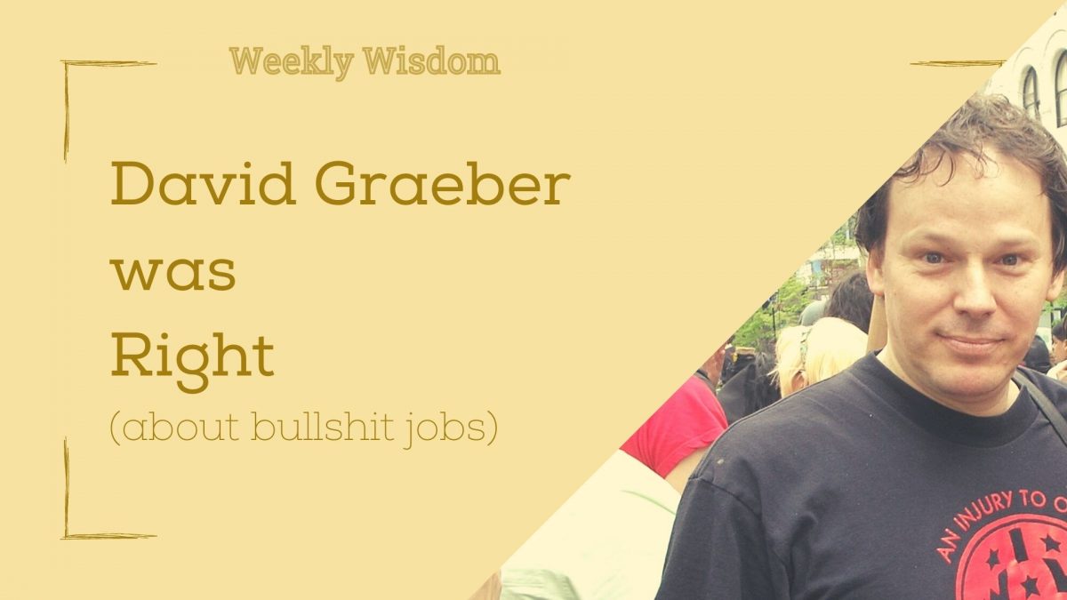 Title of the post with triangular cutout of a picture of David Graeber. picture credit Thomas Altfather Good
